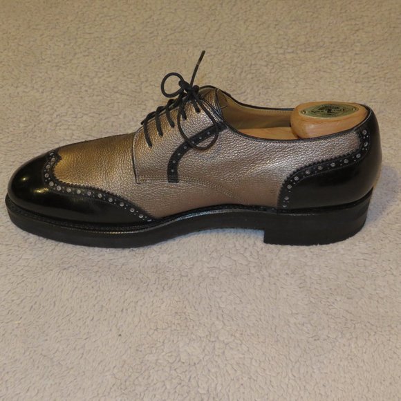 Corthay Horacio Bronze Black Patent Spectator Wingtips Dress Shoes 7D NWOB $2290 main image 9